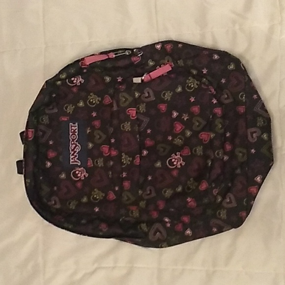 Jansport Bags Jansport Hearts Skulls Print Backpack Cute Poshmark